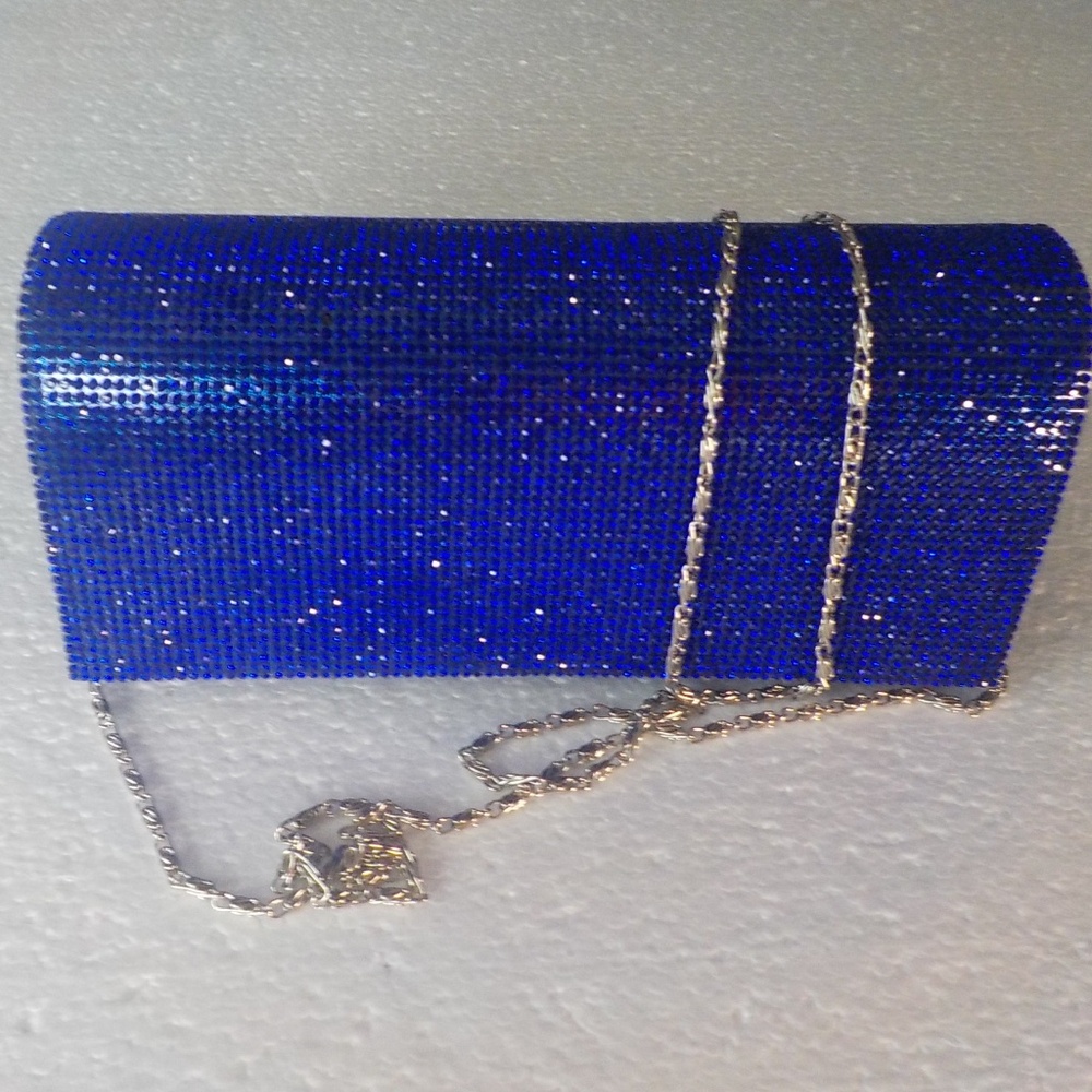 BLUE EVENING SPARKLY BAG